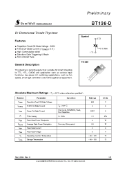 Datasheet BT136-D manufacturer Неопределенные