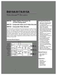 Datasheet Bt817AKPF производства Неопределенные