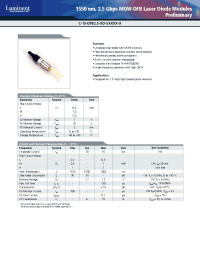 Datasheet C-15-DFB2.5-PD-SFCI-V manufacturer Неопределенные