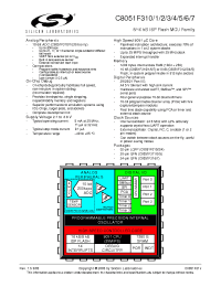 Datasheet C8051F312-GQ manufacturer Неопределенные
