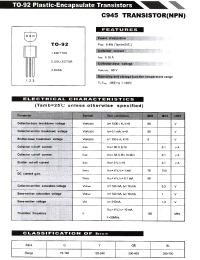 Datasheet C945 manufacturer Неопределенные