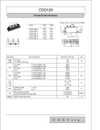 Datasheet CDD120N18 производства Неопределенные