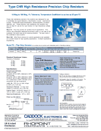 Datasheet CHR2520FC manufacturer Неопределенные