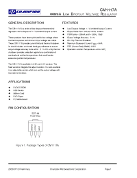 Datasheet CM1117ACM89 manufacturer Неопределенные