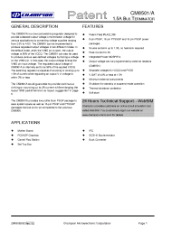 Datasheet CM8501 производства Неопределенные