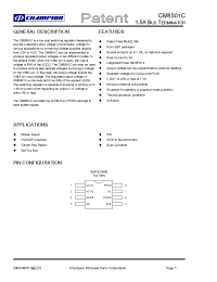 Datasheet CM8501CGIS manufacturer Неопределенные