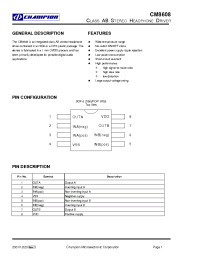 Datasheet CM8608 производства Неопределенные
