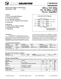 Datasheet CMM0335 производства Неопределенные