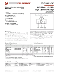 Datasheet CMM6001-SC производства Неопределенные
