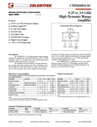 Datasheet CMM6004-SC производства Неопределенные