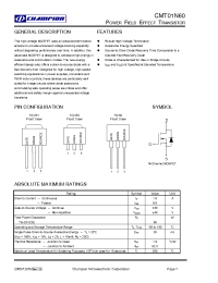 Datasheet CMT01N60GN252 производства Неопределенные