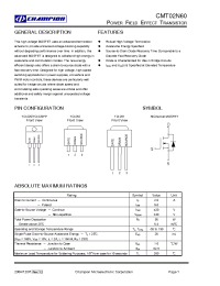 Datasheet CMT02N60GN252 manufacturer Неопределенные