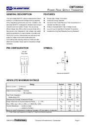 Datasheet CMT20N503P производства Неопределенные