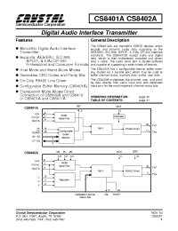 Datasheet CS8402A-CS manufacturer Неопределенные