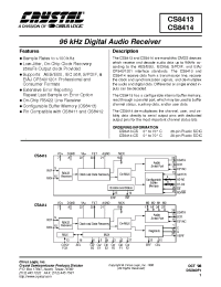 Datasheet CS8413-CS manufacturer Неопределенные