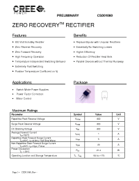 Datasheet CSD01060E manufacturer Неопределенные