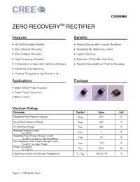 Datasheet CSD04060E manufacturer Неопределенные