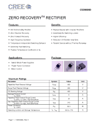 Datasheet CSD06060G manufacturer Неопределенные