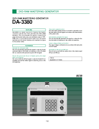 Datasheet DA-3380 manufacturer Неопределенные