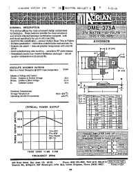 Datasheet DME375A manufacturer Неопределенные