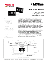 Datasheet DMS-20PC manufacturer Неопределенные
