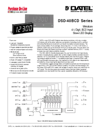 Datasheet DSD-40BCD manufacturer Неопределенные