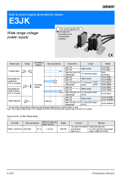 Datasheet E3JK-R4S3 производства Неопределенные