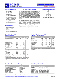 Datasheet EC1089 manufacturer Неопределенные