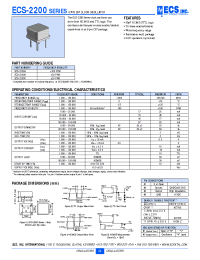 Datasheet ECS-2200C manufacturer Неопределенные