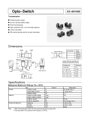 Datasheet EE-SX1025 manufacturer Неопределенные