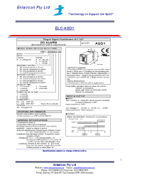 Datasheet ELC-ASD1 manufacturer Неопределенные