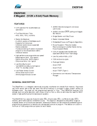 Datasheet EN29F040-45TI manufacturer Неопределенные