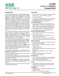 Datasheet ES1869F manufacturer Неопределенные