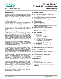 Datasheet ES1988 производства Неопределенные