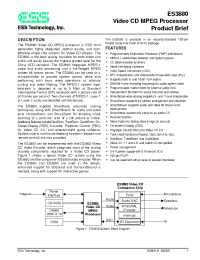 Datasheet ES3880 производства Неопределенные