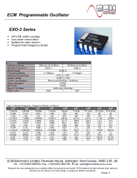 Datasheet EXO3C производства Неопределенные
