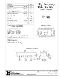 Datasheet F-129G manufacturer Неопределенные