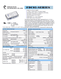 Datasheet FDC05-48D12W manufacturer Неопределенные