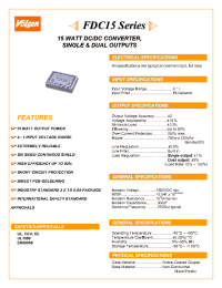 Datasheet FDC15-48D12 manufacturer Неопределенные