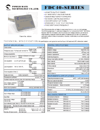 Datasheet FDC40-12S05 manufacturer Неопределенные