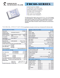Datasheet FDC60-24D05 manufacturer Неопределенные