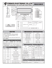 Datasheet FDCC1601F manufacturer Неопределенные