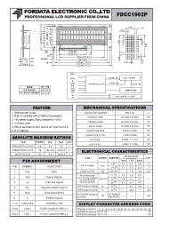 Datasheet FDCC1602P manufacturer Неопределенные