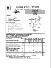 Datasheet FRA1006G manufacturer Неопределенные