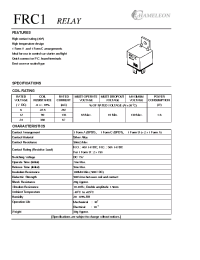 Datasheet FRC1BA-1ARS-DC12V manufacturer Неопределенные