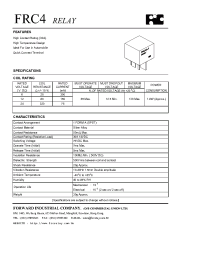 Datasheet FRC4A-1RDC12V manufacturer Неопределенные