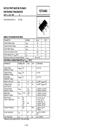 Datasheet FZT4403 manufacturer Неопределенные