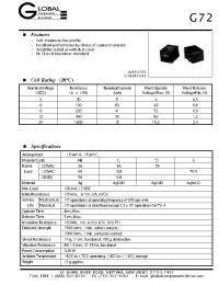 Datasheet G72DA-DC12CL manufacturer Неопределенные