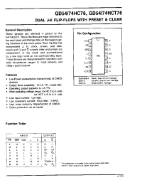 Datasheet GD54HCT76 manufacturer Неопределенные