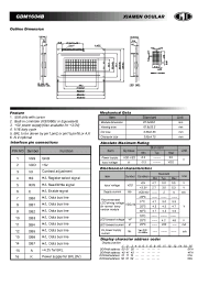 Datasheet GDM1604B manufacturer Неопределенные